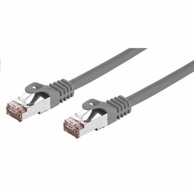 C-TECH kabel patchcord Cat6, FTP, šedý, 0,25m