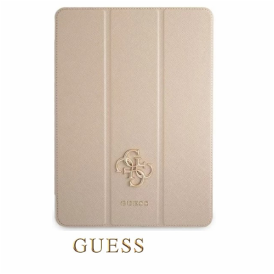 Guess Saffiano Folio Pouzdro pro iPad Pro 12.9 Gold Noste...