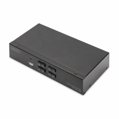 DIGITUS DS-12891 KVM Switch, 4x DP in, DP Out, 4x USB B, ...