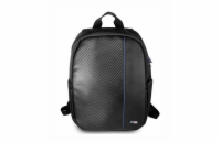 BMW Carbon Navy Stripe Backpack, černá Noste svůj počítač nebo chytrý telefon s módou BMW. Vysoce kvalitní nylon a PU karbonová kůže zajišťují odolnost.