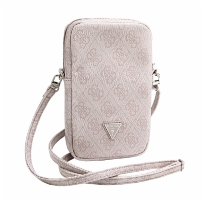 Guess PU 4G Triangle Logo Wallet Phone Bag Zipper, růžová...