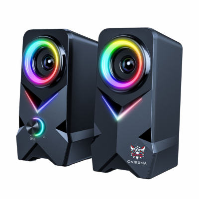 DeTech Onikuma L2 USB Reproduktory, 2x5W - černá RGB pods...