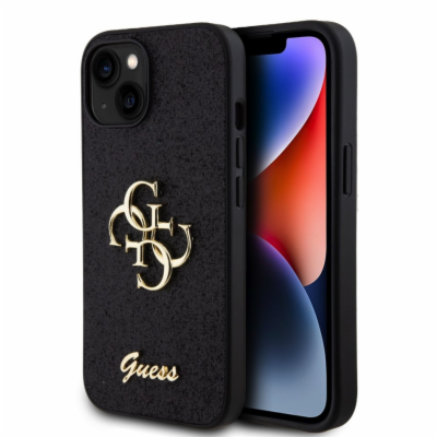 Guess PU Fixed Glitter 4G Metal Logo Zadní Kryt pro iPhon...