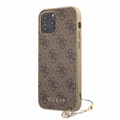 Guess 4G Charms Zadní Kryt pro iPhone 12/12 Pro 6.1 Brown...