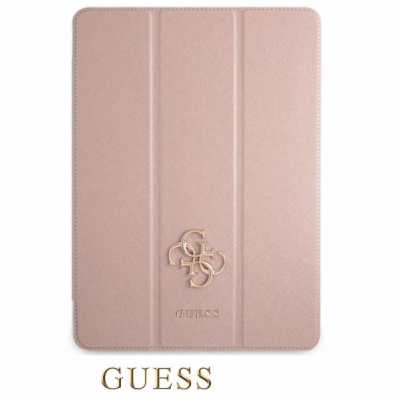 Guess Saffiano Folio Pouzdro pro iPad Pro 12.9 Pink Noste...