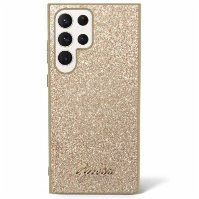 Guess PC/TPU Glitter Flakes Metal Logo Zadní Kryt pro Sam...