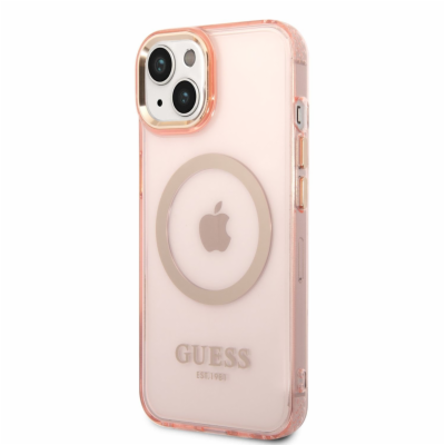 Guess Translucent MagSafe Zadní Kryt pro iPhone 14 Pink G...