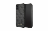 Guess 4G Zadní Kryt pro iPhone 11 Grey Guess prémiový ochranný kryt telefonu vyrobený z kombinace kvalitních a odolných materiálů, které perfektně chrání Váš telefon.