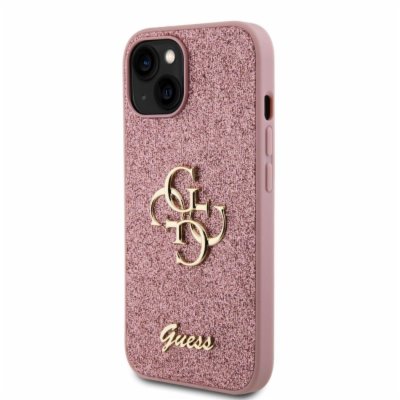 Guess PU Fixed Glitter 4G Metal Logo Zadní Kryt pro iPhon...