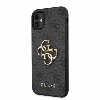 Guess PU 4G Metal Logo Zadní Kryt pro iPhone 11 Grey Gues...