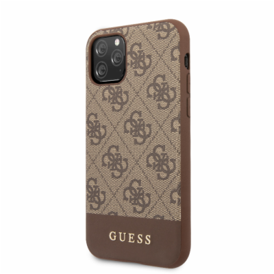 Guess 4G Stripe Zadní Kryt pro iPhone 11 Brown Guess prém...