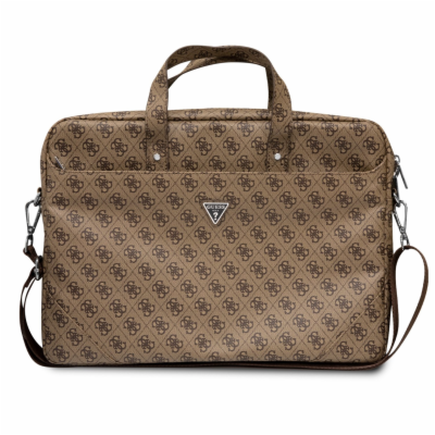 Guess 4G PU Triangle Logo Computer Bag 15/16" Brown Luxus...