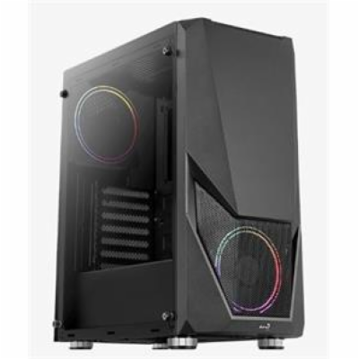 AEROCOOL skříň Zauron Saturn FRGB ML G, Mid tower, 2x USB...