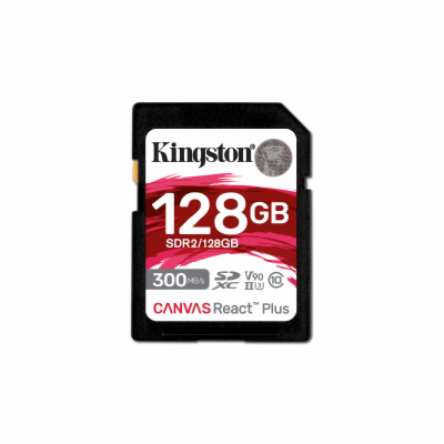 Kingston SDXC karta 128GB Canvas React Plus, UHS-II, U3, ...