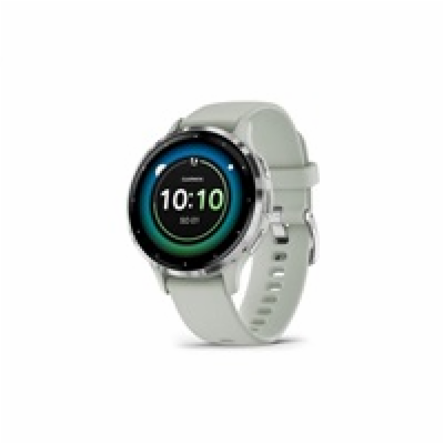 Garmin Venu 3S, Silver/Sage grey, Silicone band