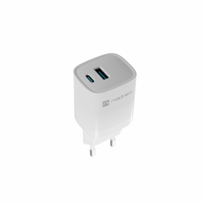 Universální USB nabíječka Natec RIBERA GaN 30W, 1X USB-A,...