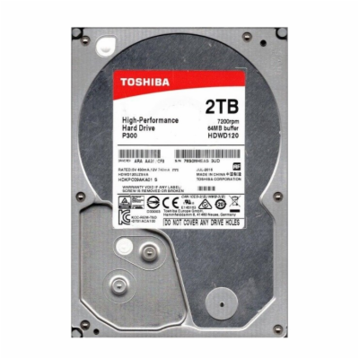 Toshiba HDWD120, 3,5" - HDD 2TB 3,5" pevný disk (HDD) s k...