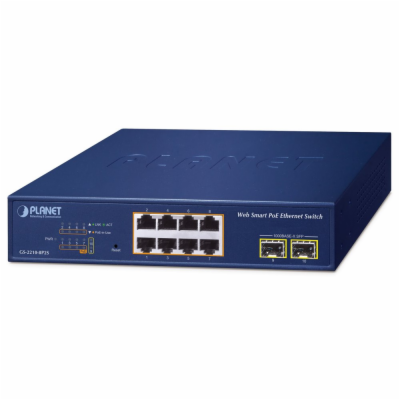 Planet GS-2210-8P2S WEBsmart L2 switch, 8x1Gb, 2x1Gb SFP,...