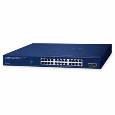 Planet GS-2210-24T2S WEBsmart L2 switch, 24x1Gb, 2x1Gb SF...