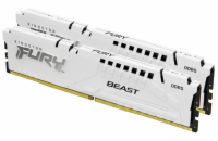 KINGSTON 64GB 6000MT/s DDR5 CL30 DIMM (Kit of 2) FURY Beast White RGB EXPO