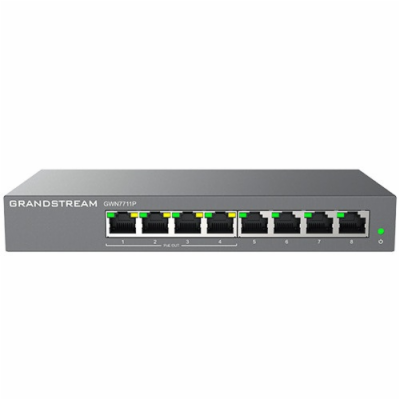 Grandstream GWN7711P Layer 2 Lite managed switch, 8 portů...