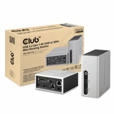 Club3D Mini dokovací stanice USB 3.2 4K30Hz UHD (HDMI/DVI...