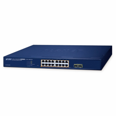 Planet GS-2210-16P2S WEBsmart L2 switch, 16x1Gb, 2x1Gb SF...