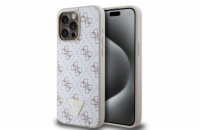 Guess PU Leather 4G Triangle Metal Logo Zadní Kryt pro iPhone 15 Pro Max White Představujeme Guess PU Leather 4G Triangle Metal Logo - dokonalý obal pro váš telefon, který spojuje praktičnost, elegan