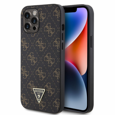 Guess PU Leather 4G Triangle Metal Logo Zadní Kryt pro iP...