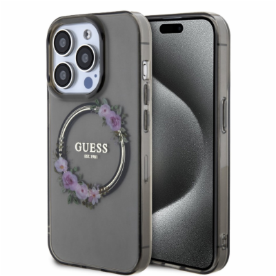 Guess PC/TPU Flowers Ring Glossy Logo MagSafe Zadní Kryt ...