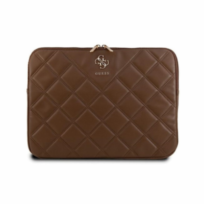 Guess Quilted 4G Computer Sleeve 14" Brown Elegantní ochr...