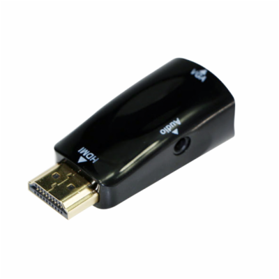 GEMBIRD Redukce HDMI - VGA+Audio (M/F, černá)