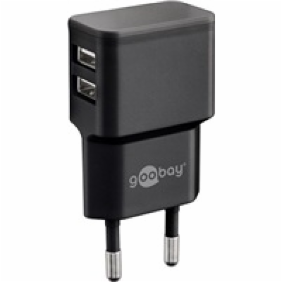 Goobay Napájecí a nabíjecí adaptér 230V na 2x USB, max.2,...