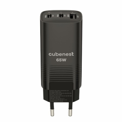 CubeNest S3D0 GaN Adaptér 65W černá - (2× USB-C až 65 W, ...