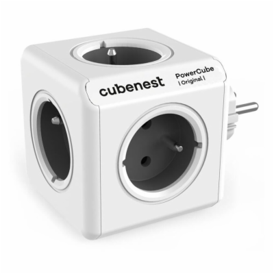 Cubenest Powercube Original,  5× zásuvka, bílá/šedá, děts...