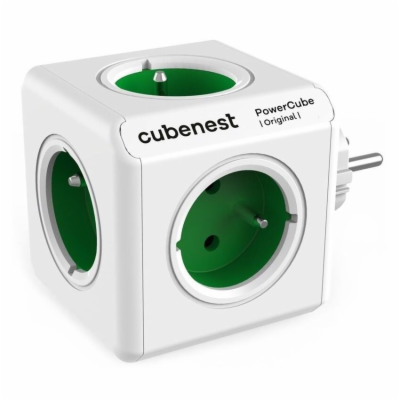 Cubenest Powercube Original,  5× zásuvka, bílá/zelená, dě...