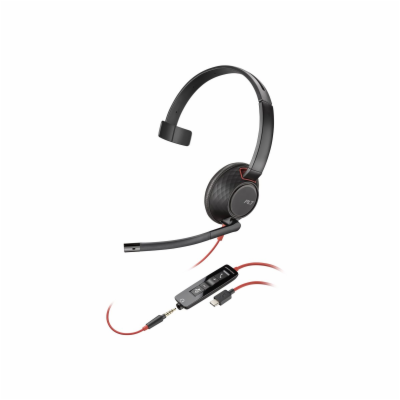 HP Poly Blackwire 5210 Monaural USB-C Headset +3.5mm Plug...