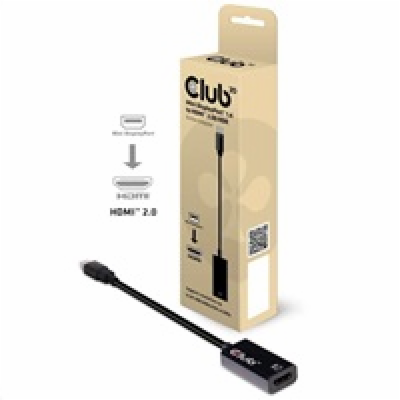 Club3D Adaptér aktivní mini DisplayPort 1.4 na HDMI 2.0b,...