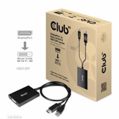 Club3D Adaptér aktivní DisplayPort na Dual Link DVI-D, US...