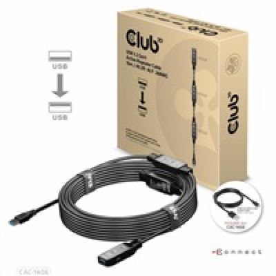 Club3D Kabel USB 3.2 Gen1 Active Repeater Cable M/F 28AWG...