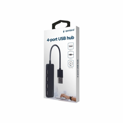 GEMBIRD 4-port USB HUB black