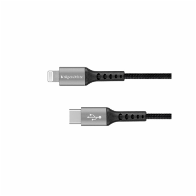 Kabel KRUGER & MATZ KM1267 USB-C/Lightning C94 MFi 1m Black