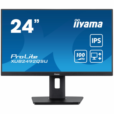 iiyama ProLite/XUB2492QSU-B1/23,8"/IPS/QHD/100Hz/0,5ms/Bl...