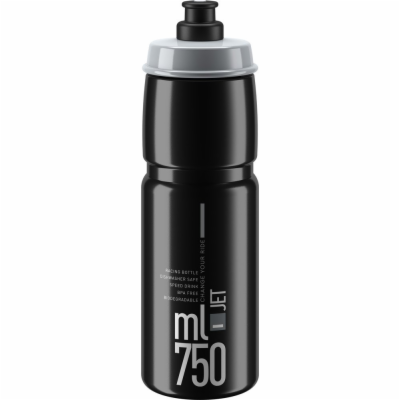 Lahev Elite  Jet 750ml, černá/šedé logo