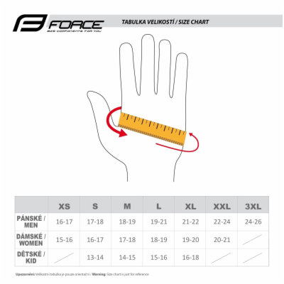 FORCE POINTS rukavice červeno-černé vel.XL