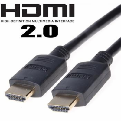 HDMI 2.0 High Speed + Ethernet kabel, zlacené konektory, ...