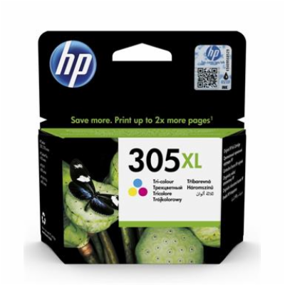 HP 305XL originální inkoustová kazeta tříbarevná 3YM63AE ...