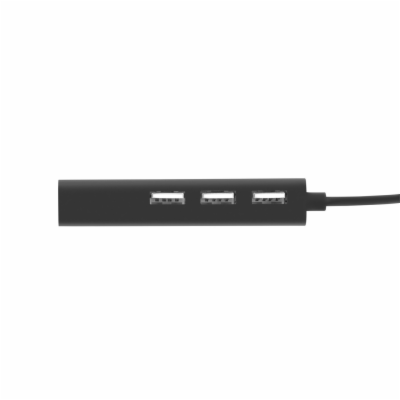 Natec Dragonfly rozbočovač 3x USB 2.0 HUB + RJ45, černý