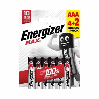 Energizer MAX - Mikrotužka AAA/4+2 zdarma