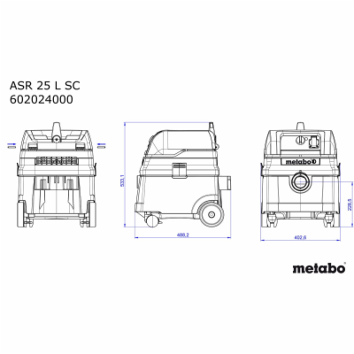 Metabo ASR 25 L SC Vysavač